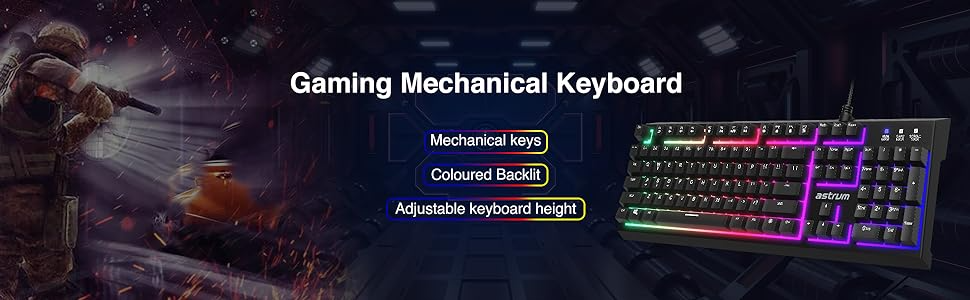 Gaming, adjustable, keyboard, height