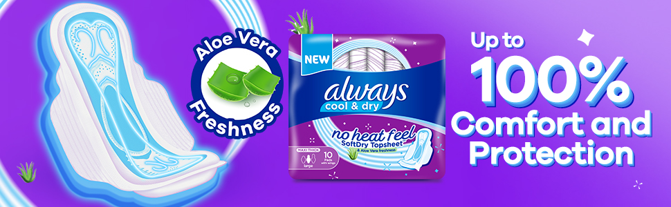 always, cool and dry, pads, sanitary pads