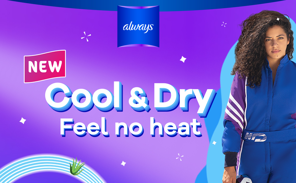 always, cool and dry, pads, sanitary pads