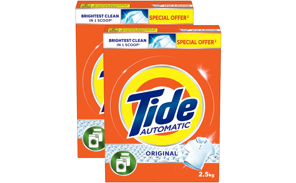 Tide Automatic Laundry Detergent Powder, 2.5 kg, Dual Pack