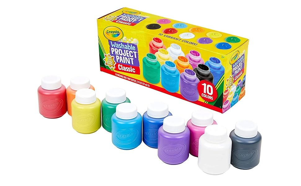 Crayola Washable Kids Set Activity Paint, Multi 10 per