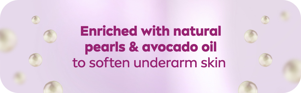 nivea pearl & beauty enriched with natural pearls and avocado oil to soften underarm skin