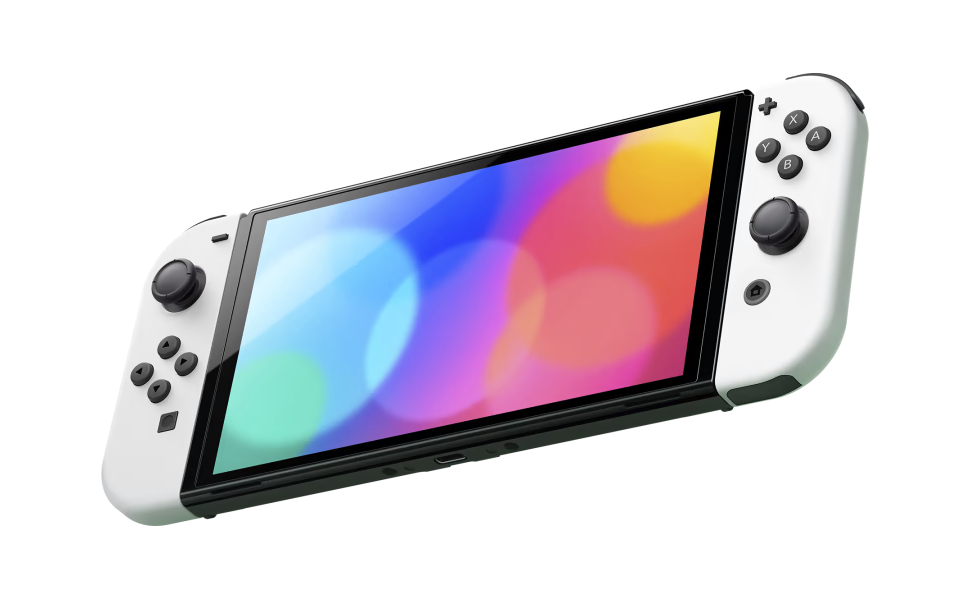 Nintendo Switch (OLED Model) - Neon Red & Neon Blue Joy Con