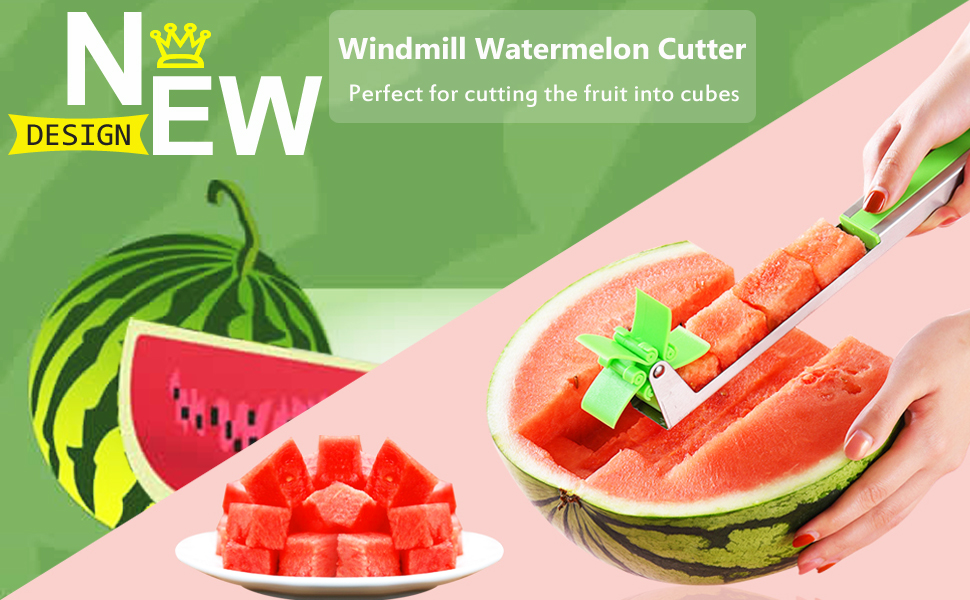 1pc Watermelon Cutter Slicer, Stainless Steel Watermelon Cube Cutter  Quickly Safe Watermelon Knife, Fun Fruit Salad Melon Cutter For Kitchen  Gadget