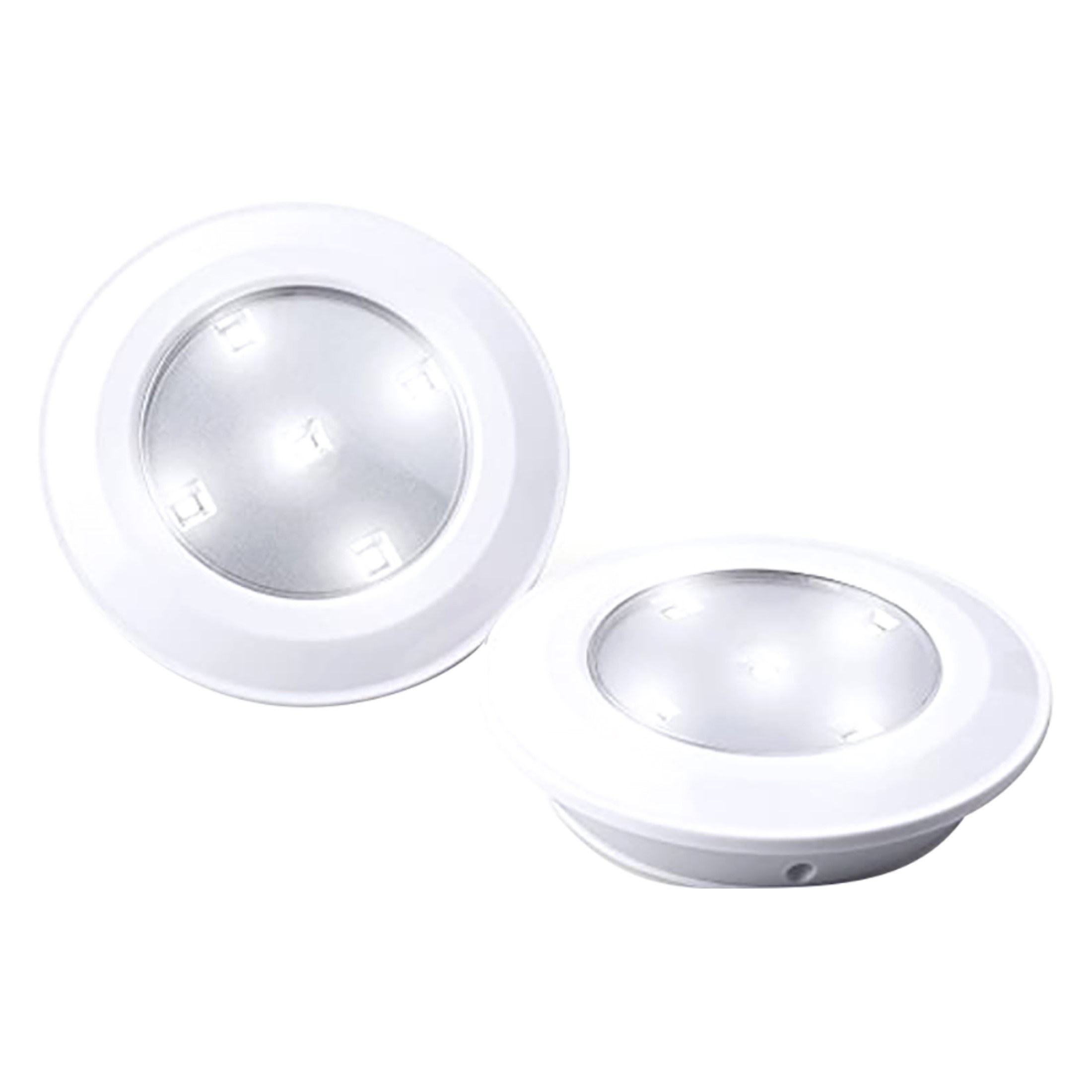 Techbee 5LED Stick On Push Light White 21.84 x 10.77 x 3.38cm 2Piece