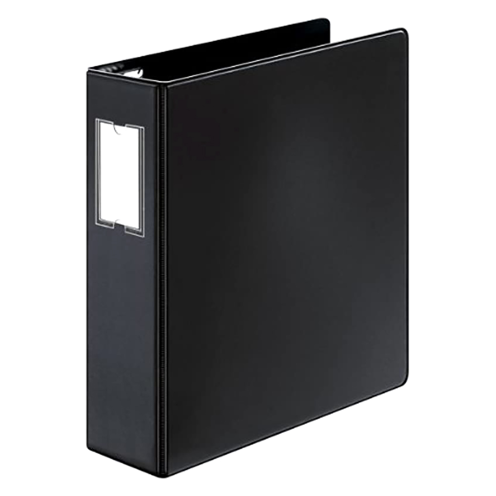 Cardinal Easy Open Locking Slant-D Ring Binder with Label Holder Black ...