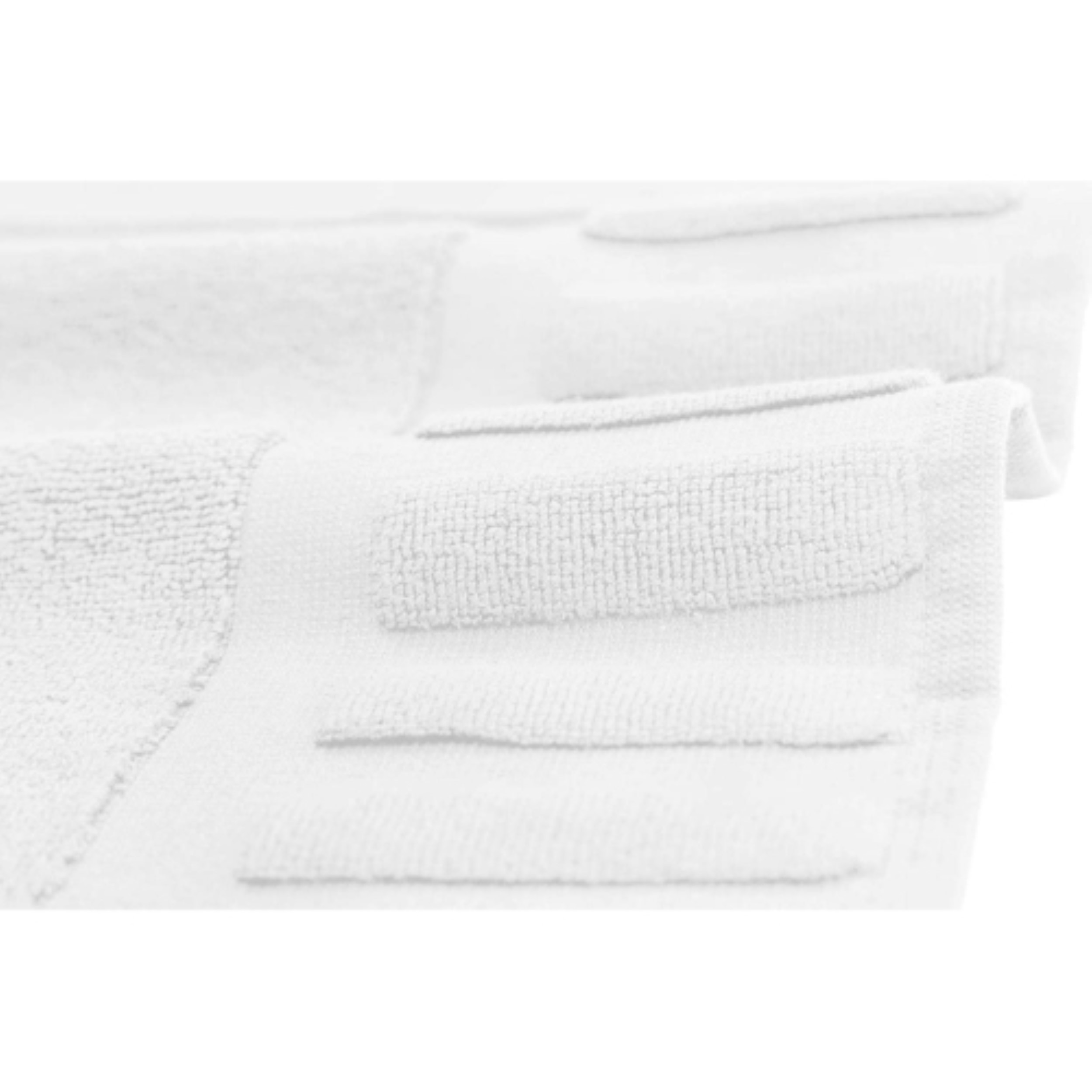  White Classic Luxury Bath Mat Floor Towel Set