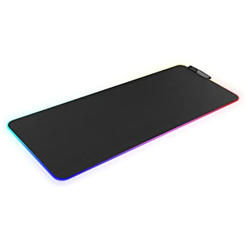 Rukario White RGB Gaming Mouse Pad | 15 Lighting Modes | Soft & Smooth  Microfiber | Waterproof | Extra Large Mousepad 31.5 x 11.8 inches | Glowing  LED