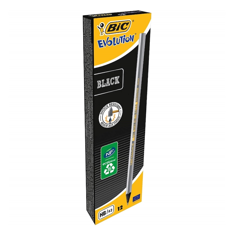 BIC EVOLUTION HB PENCIL, BLACK, 12 PIECES PER PACK | Wholesale | Tradeling