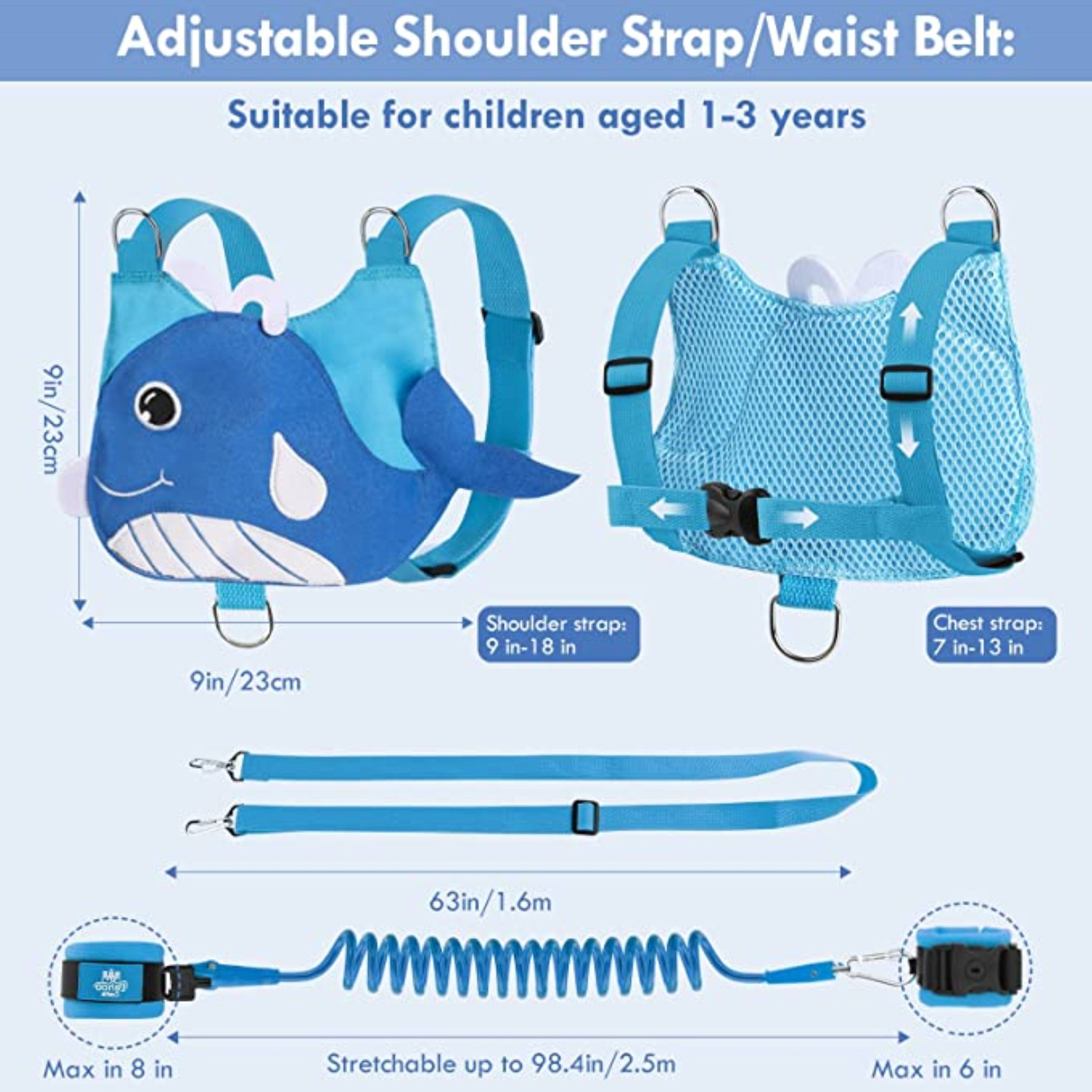 Baby Products Online - Lehoo Castle Toddler Leash for Walking, Baby Toddler  Leashes 4 Kids Harness with Leash, Child Safety Leash against Lost Hand  Squad (Whale) - Kideno