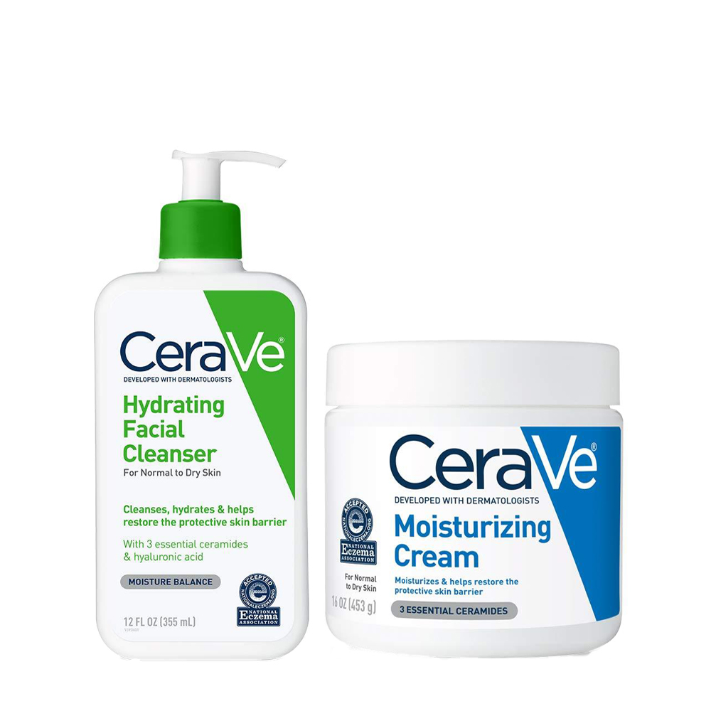 Cerave Daily Skin Care Set For Dry Skin Moisturizing Cream 453 gr and ...