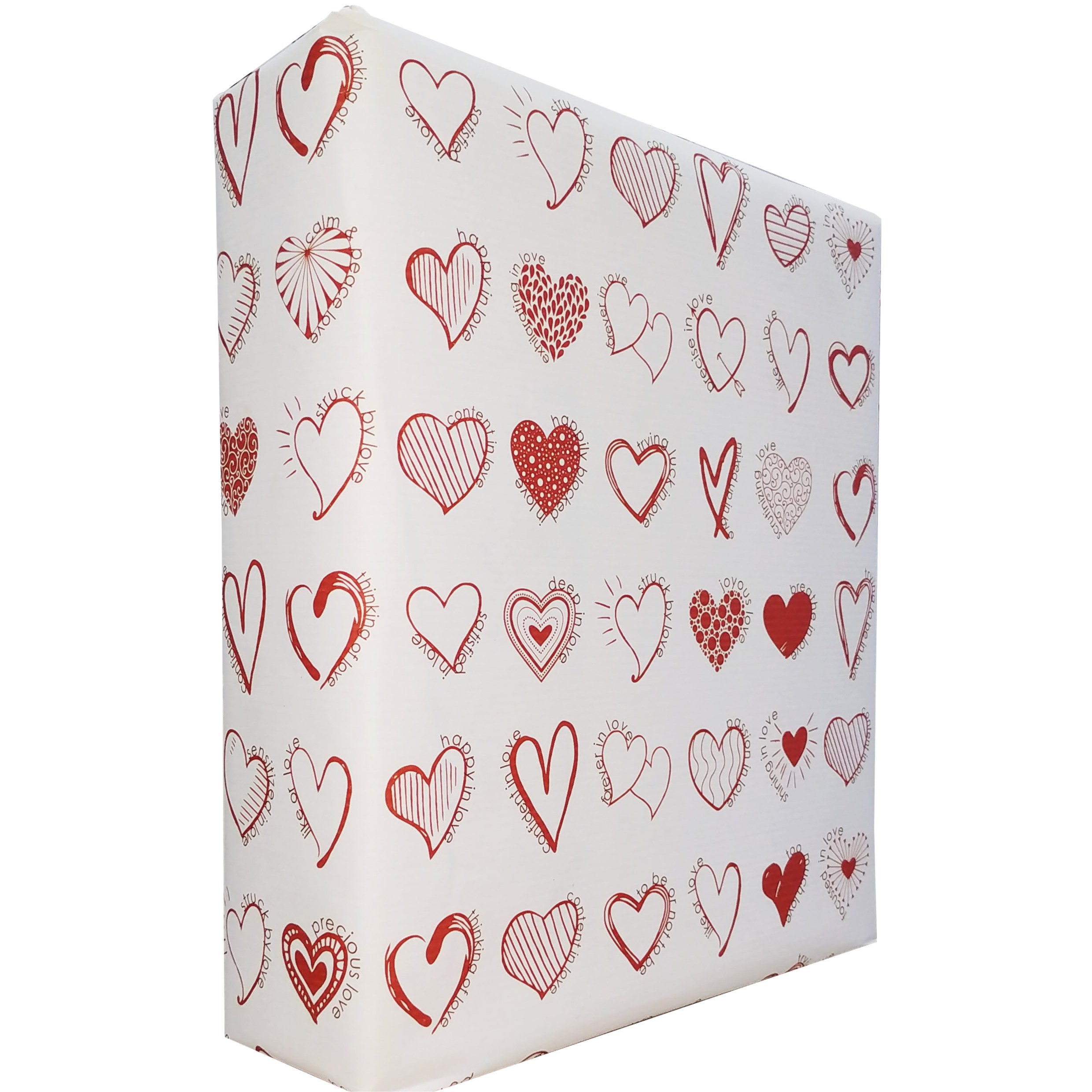 eVincE red heart gift wrapping paper birthday for husband wife gifting  ideas | white papers for wedding anniversary valentines day | 20 sheets for