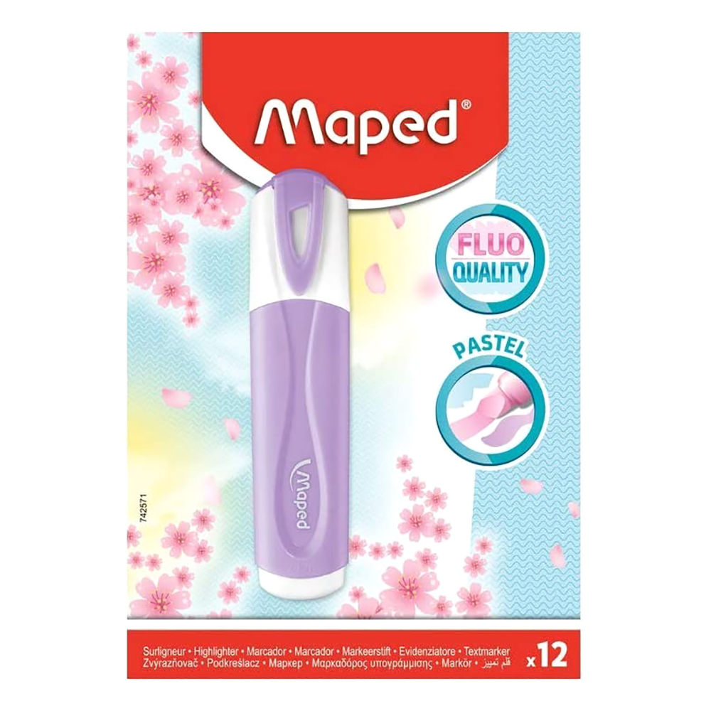 Maped Highlighter Pastel Purple MD-742571 12 Piece