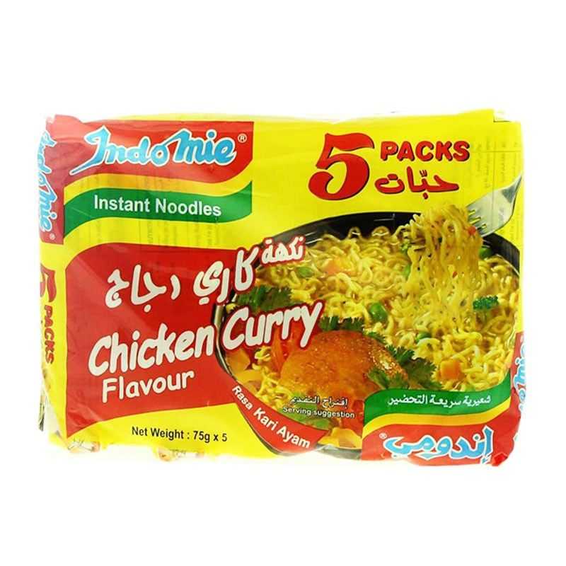 Indomie Instant Noodles Chicken Curry Flavour 75g x 5 x 8