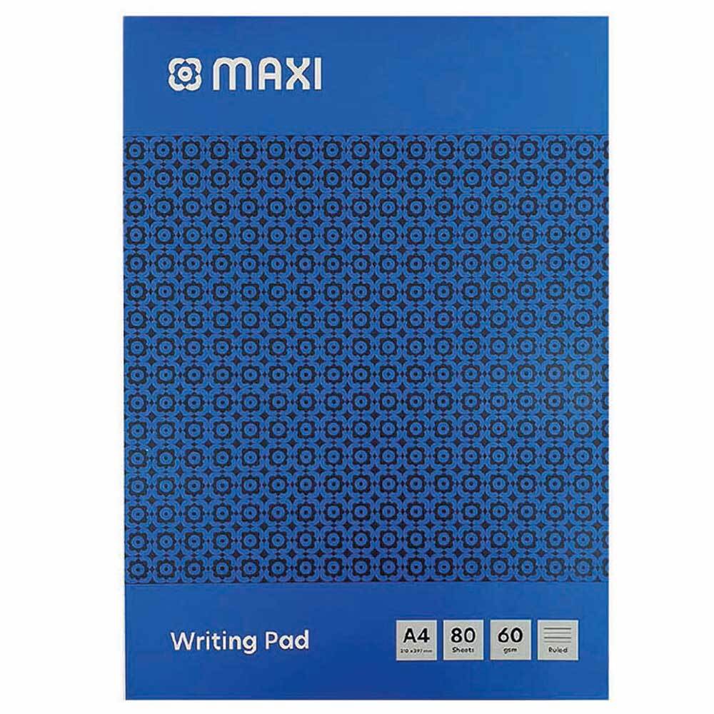 Maxi Writing Pad A4 Size 60 gsm 80 Sheets Single Ruled White