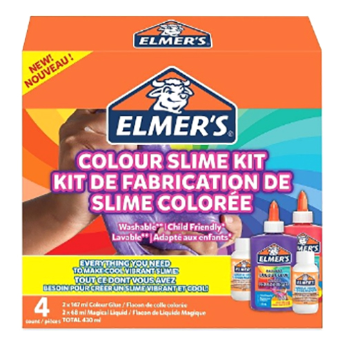 ELMER´S Kit Slime glacial, 2 Flacons colle transparente (147 ml