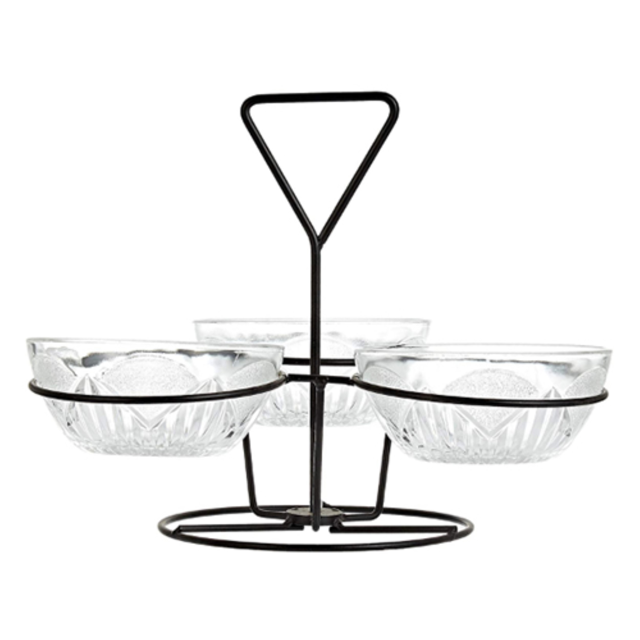 Harmony Serving Bowl Set With Stand Clear 4 Piece