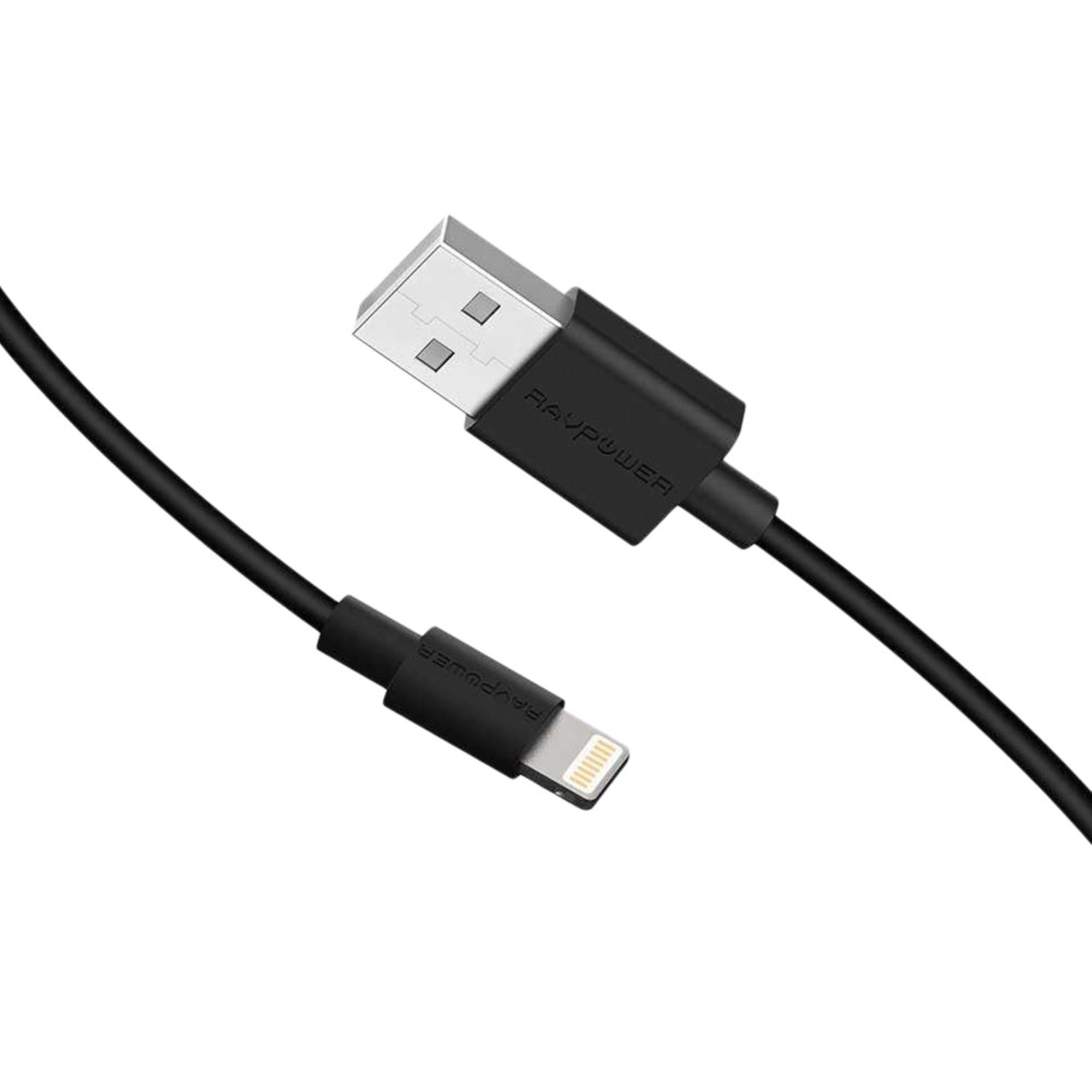 RAVPower USB Cable With Lightning Connector For All Apple iPhone Black ...