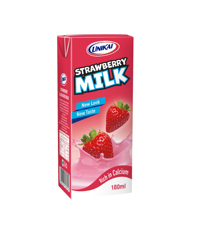 Unikai UHT Strawberry Flavoured Milk 180 ml Wholesale Prices Tradeling