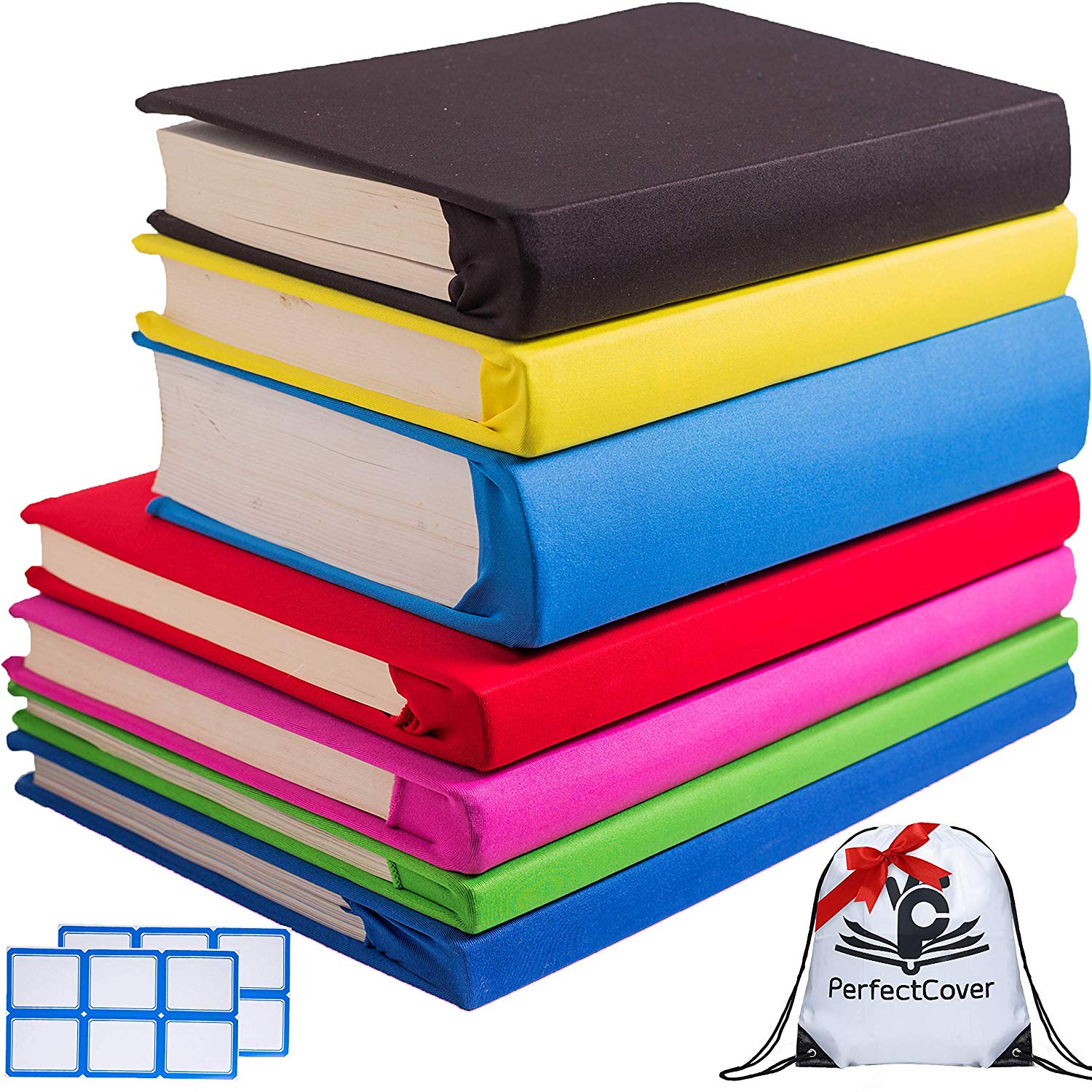 Stretchable Jumbo Book Covers Fits Hardcover Textbooks Up to 9.5 X 14,7 Pack,Durable Book Protector,Washable and Reusable,Office Supplies,Extras Index Tab 100pcs 