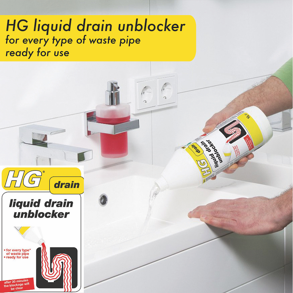 HG Liquid Drain Unblocker 1 Lt Wholesale Tradeling