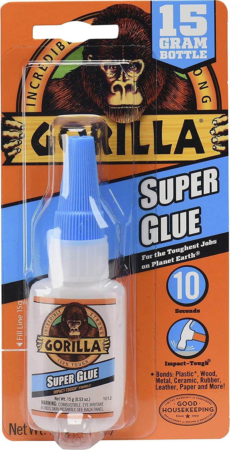 Gorilla Hot Glue Sticks, Full Size, 8 Long x .43 Diameter, 20 Count,  Clear