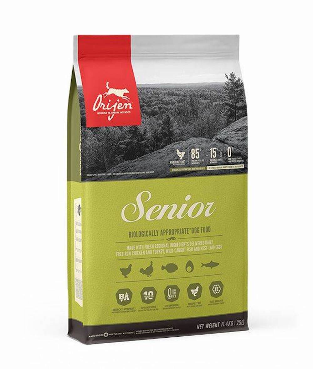 Orijen senior 2025 dog food