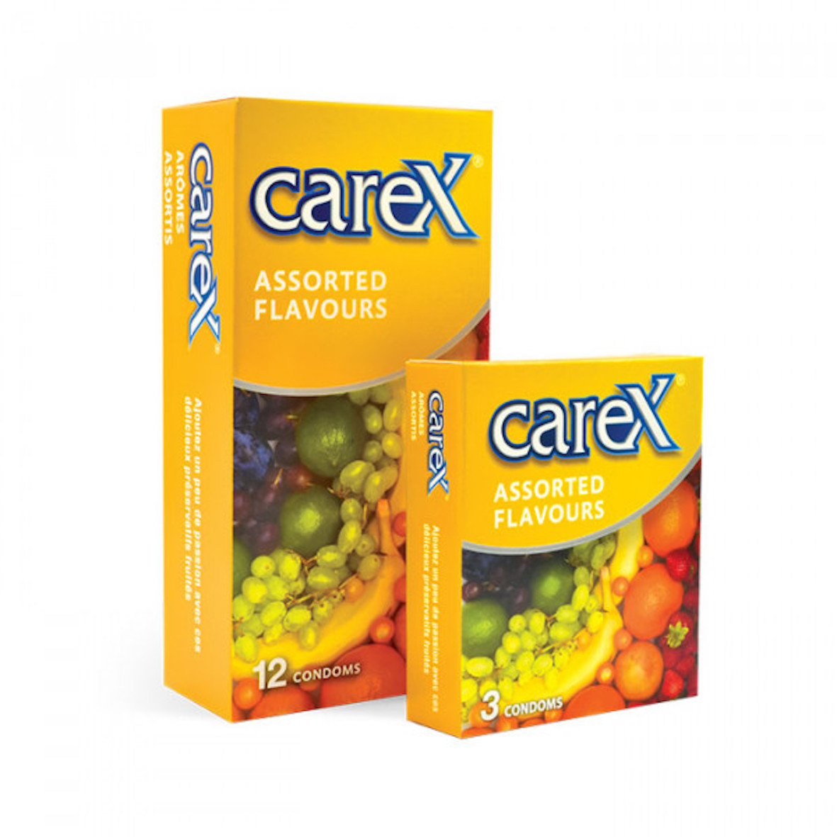Carex Assorted Flavour Yellow Condom 12 Pieces Wholesale Tradeling 5866