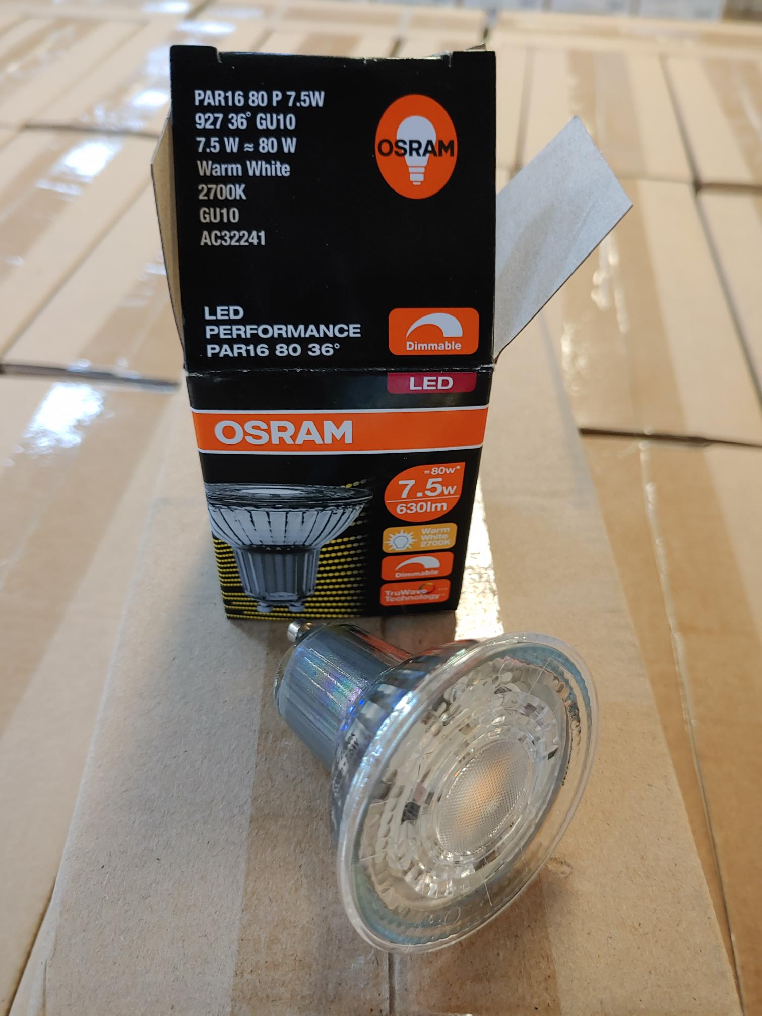 OSRAM Lampadina LED PAR16 36°, 80W 4000K GU10
