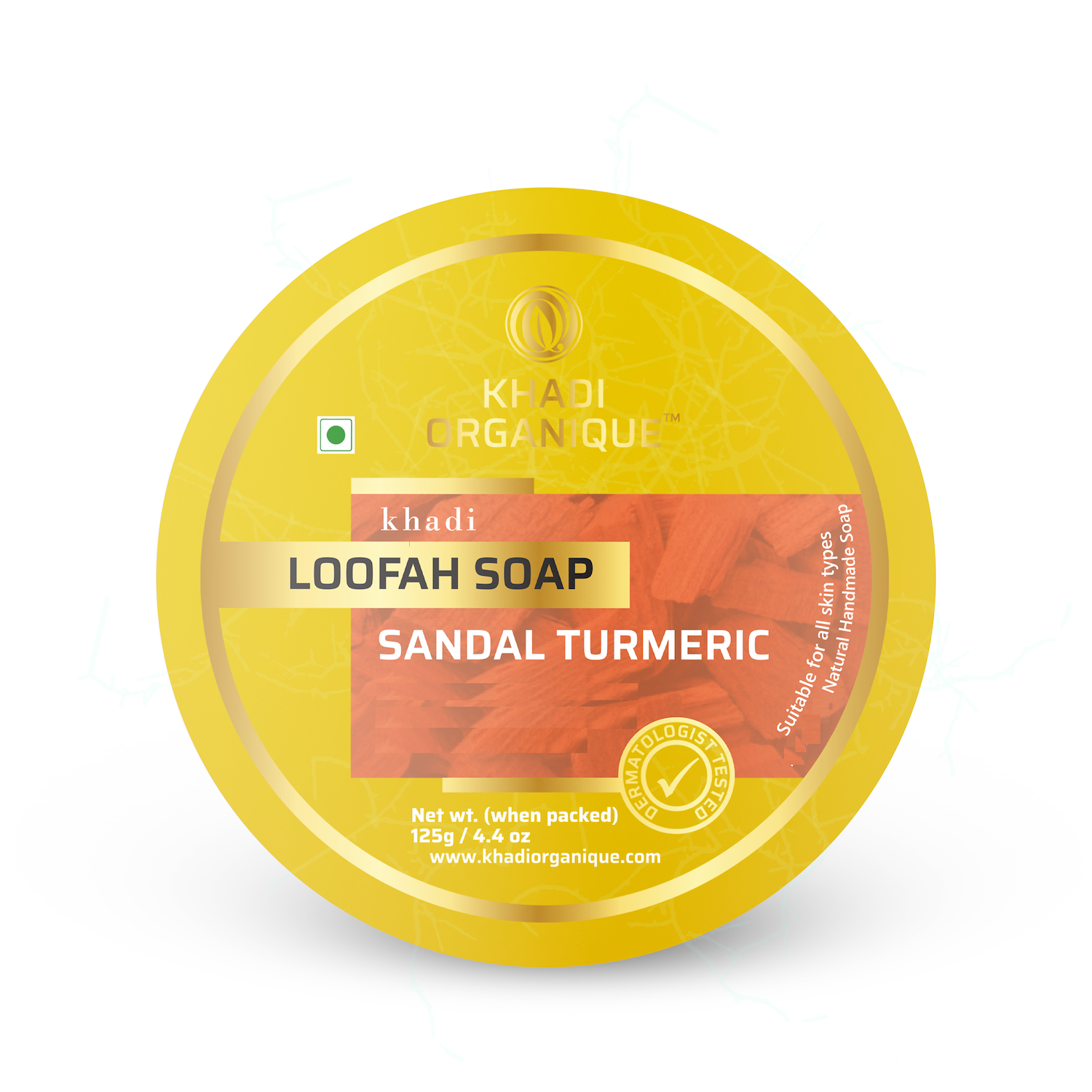 Khadi Organique Sandalwood And Turmeric Loofah Soap 125 gr | Wholesale |  Tradeling