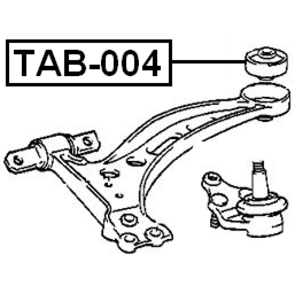 Febest Rear Bushing Front Control Arm TAB-004 | Wholesale | Tradeling