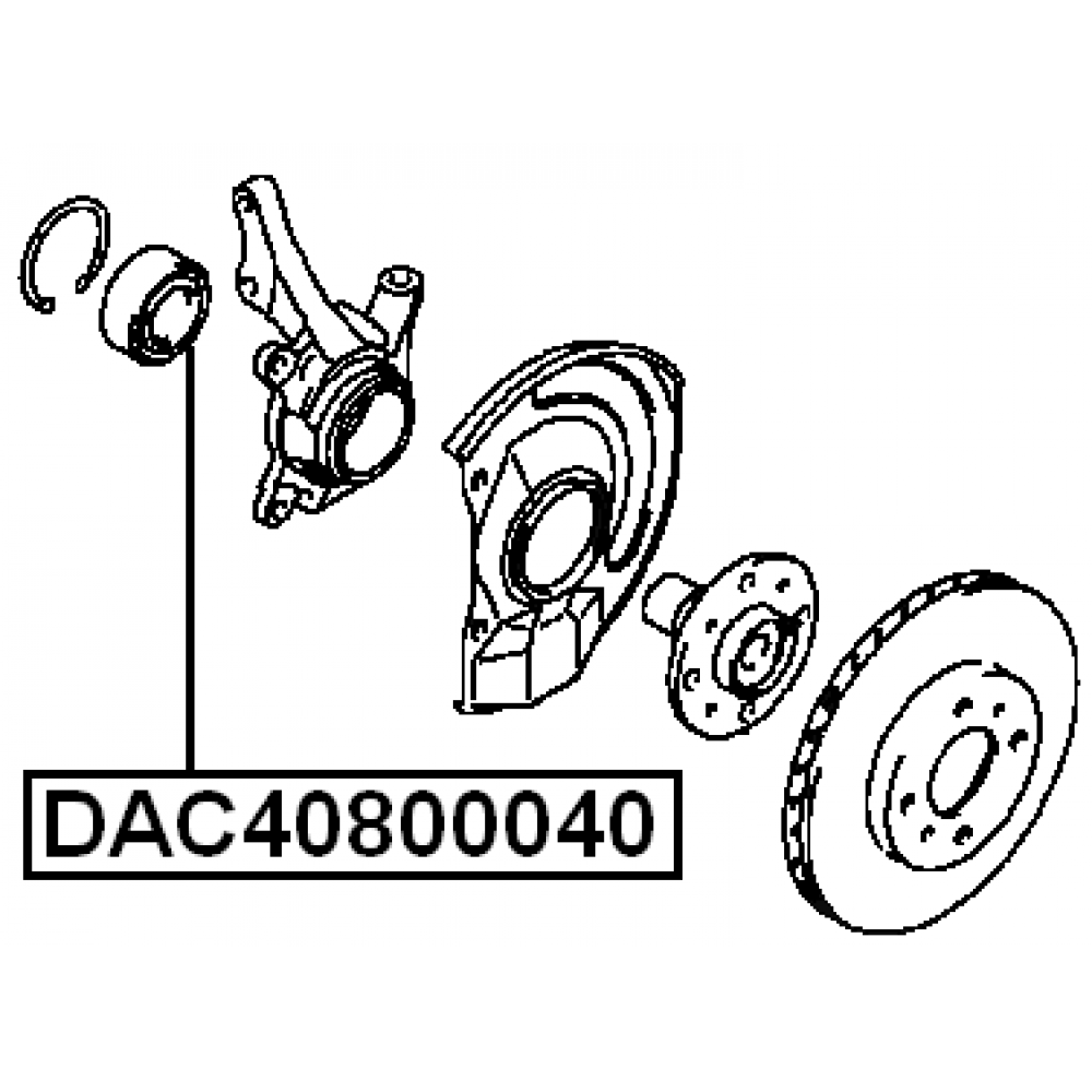 Febest Front Wheel Bearing 40 x 80 x 40 | Wholesale | Tradeling