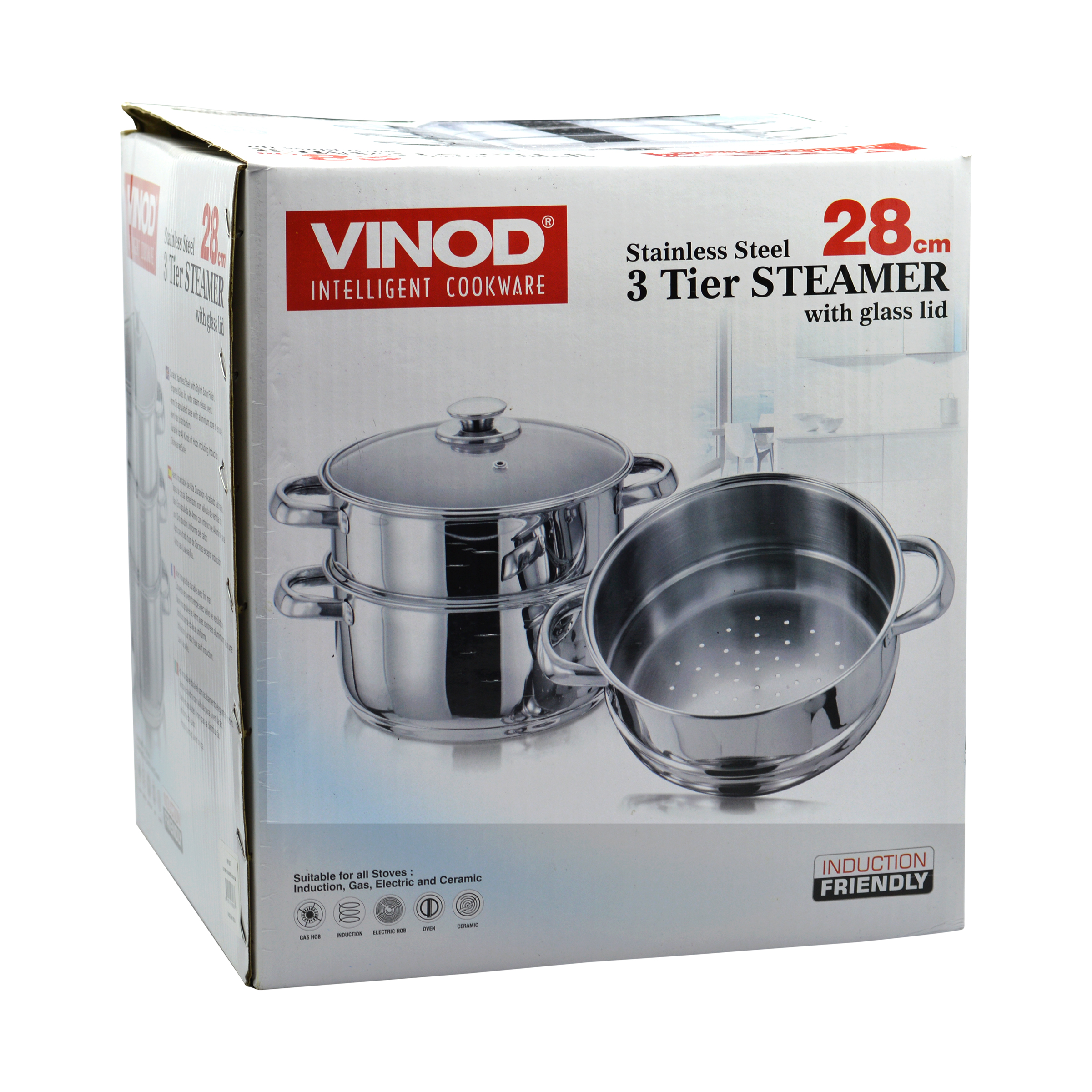 vinod stainless steel 3 tier steamer