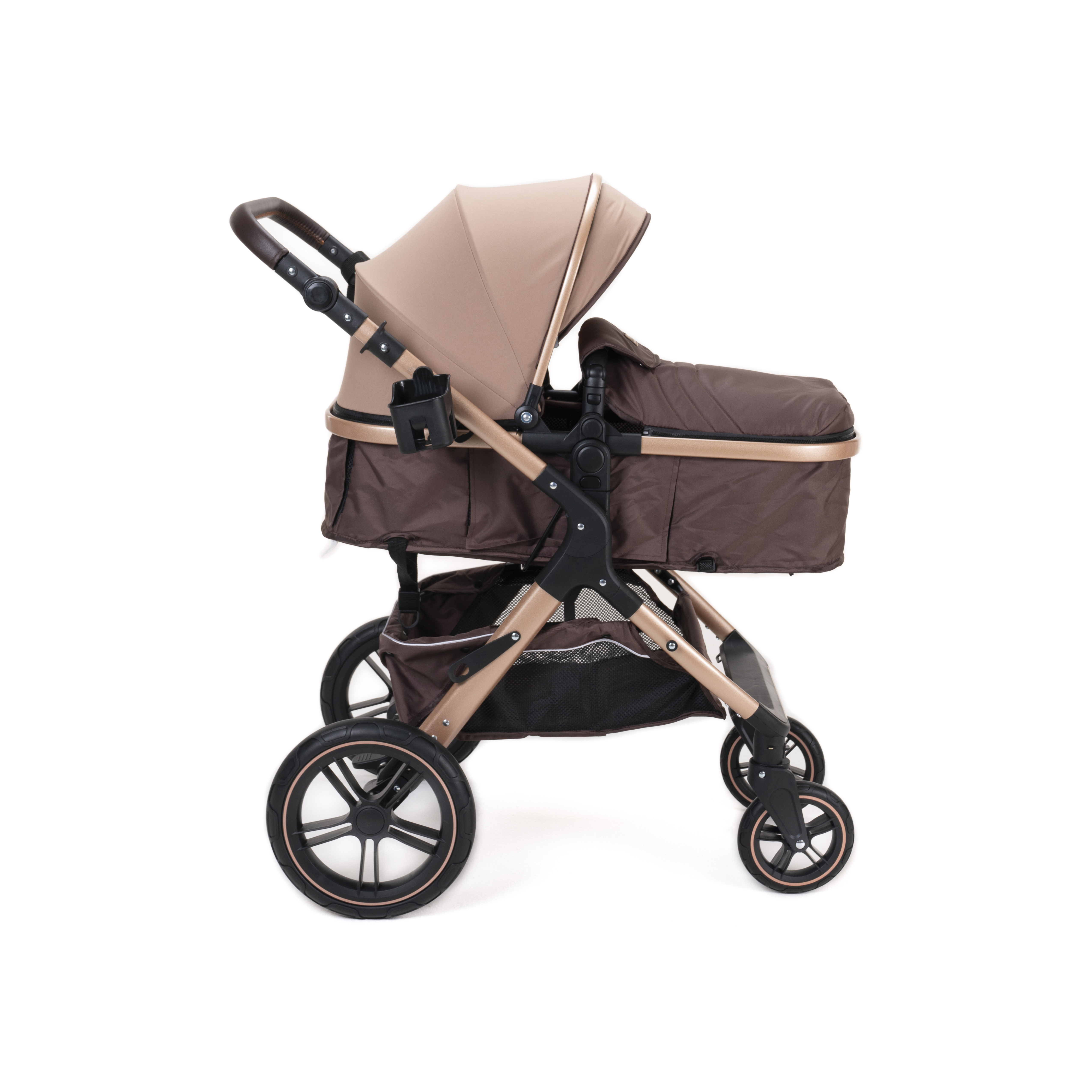 Belecoo stroller 2 in 1 Foldable Baby Pram - Khaki, Shop Today. Get it  Tomorrow!