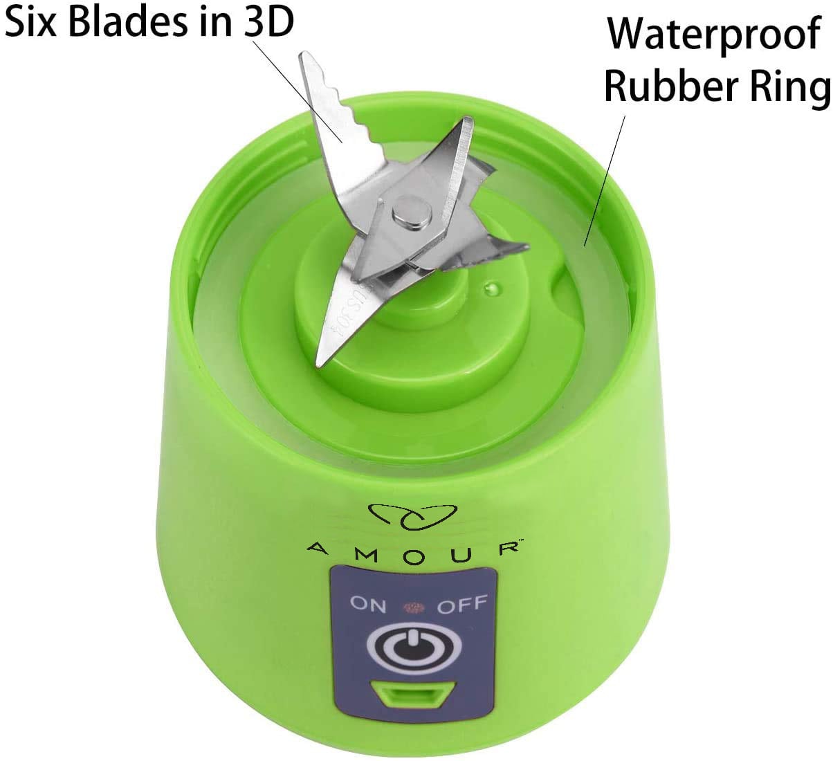 Buy Amour Portable Blender, Smoothie Juicer Cup-Six Blades in 3D