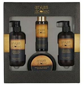 Argan De Luxe Nourishing Hair Kit System ( Shampoo , Conditioner , Hair Mask and Serum )