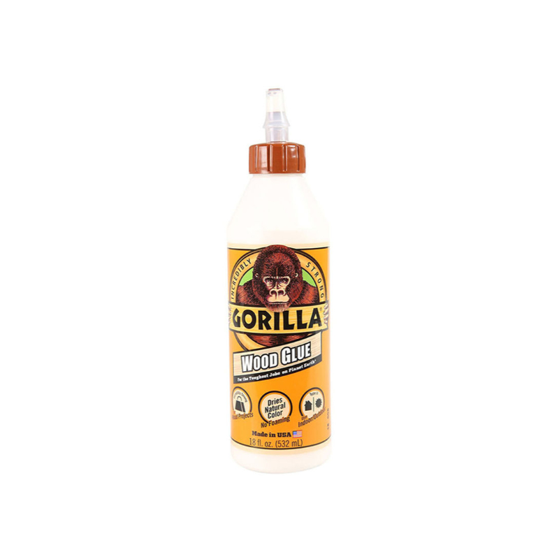Gorilla Original Gorilla Glue, Waterproof Polyurethane Glue, 8 Ounce  Bottle, Brown, (Pack of 1) & Wood Glue, 4 Ounce Bottle, Natural Wood Color,  (Pack