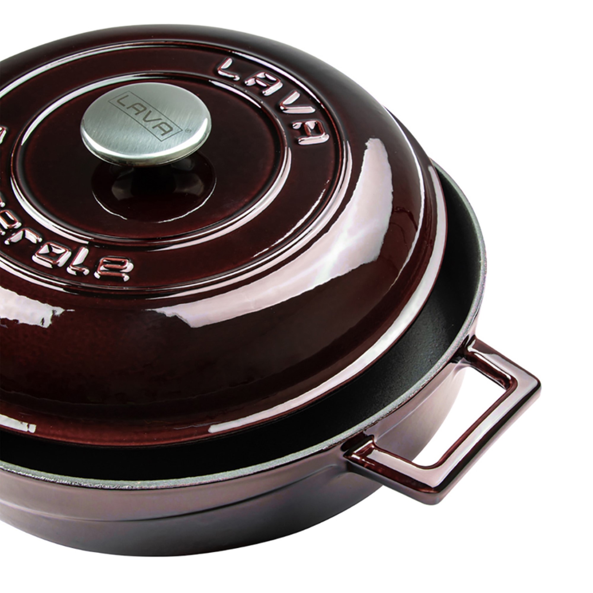 LAVA Premium Round Cast Iron Dutch Oven with Dome Lid 11 in / 28 cm 