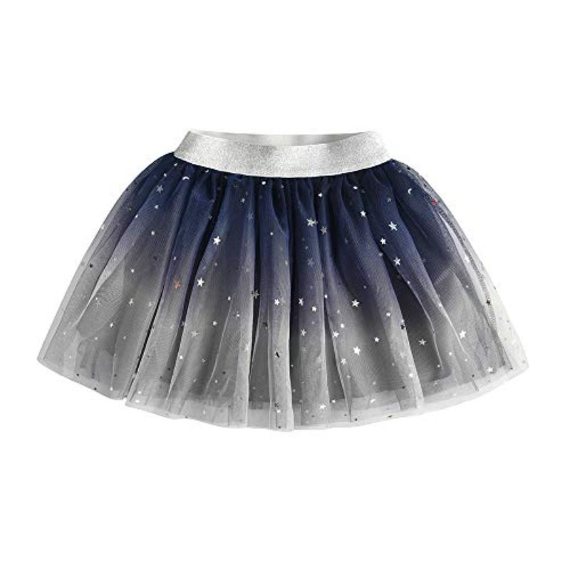 Sk4995 Navy Dxton Girls Rainbow Flower Tulle Skirt - 6 Years ...