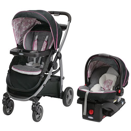 Graco Modes Sport Connect Travel, Pink Graco Stroller With Car Seat