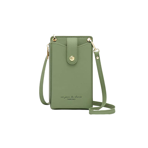 B-Green Womens Cellphone Crossbody Bag Small Light Leather Shoulder ...