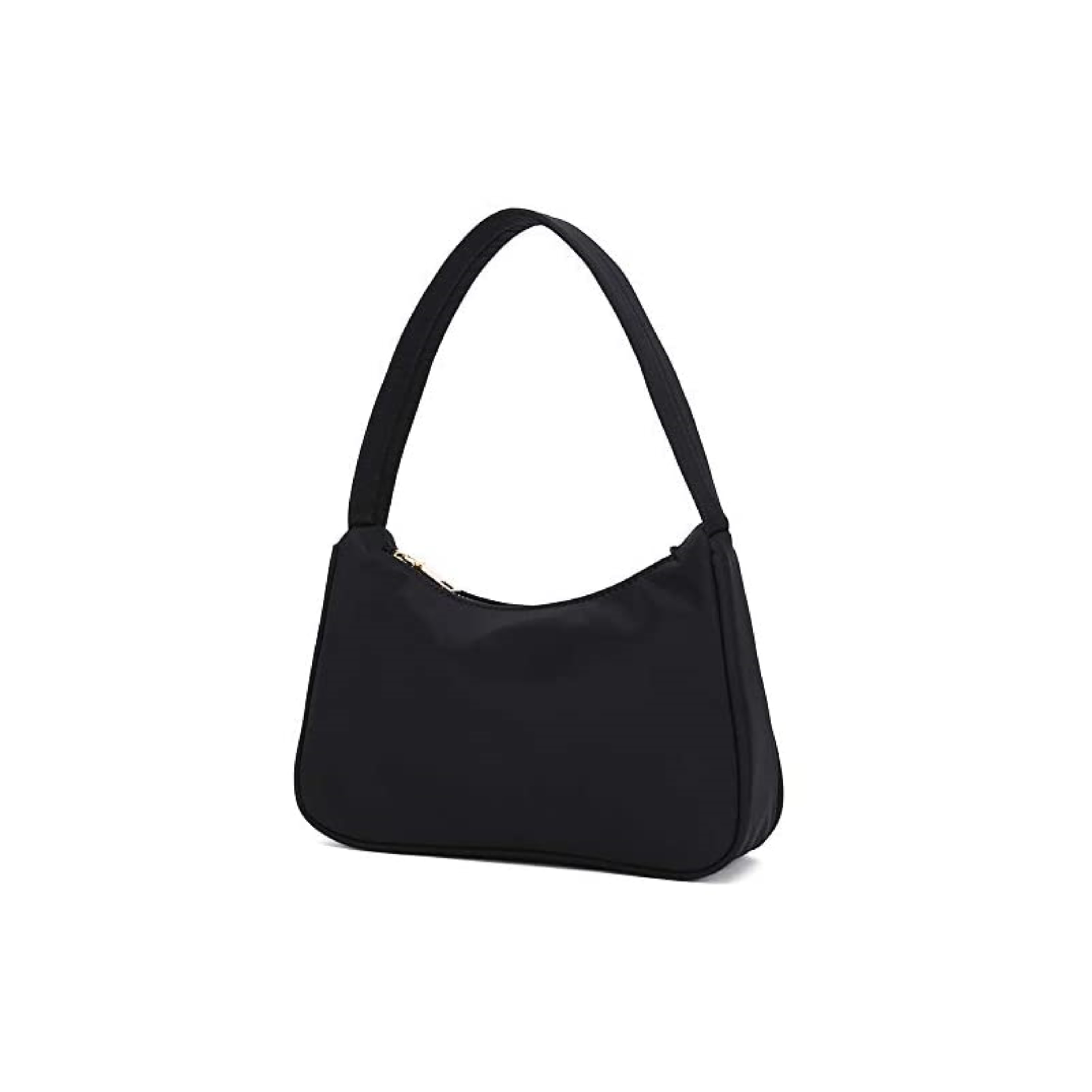 Black Small Nylon Shoulder Bags For Women Elegant Feminine Mini