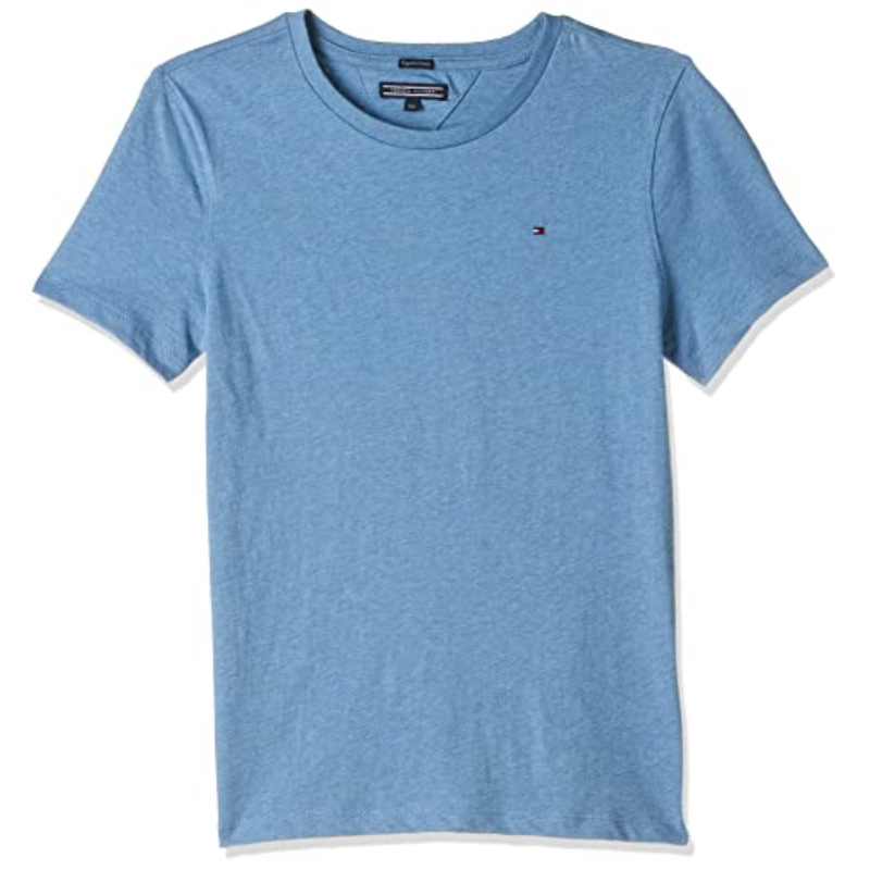 SZ Blue Dark Allure Heather 408 Tommy Hilfiger Boys Basic Knit T-Shirt ...