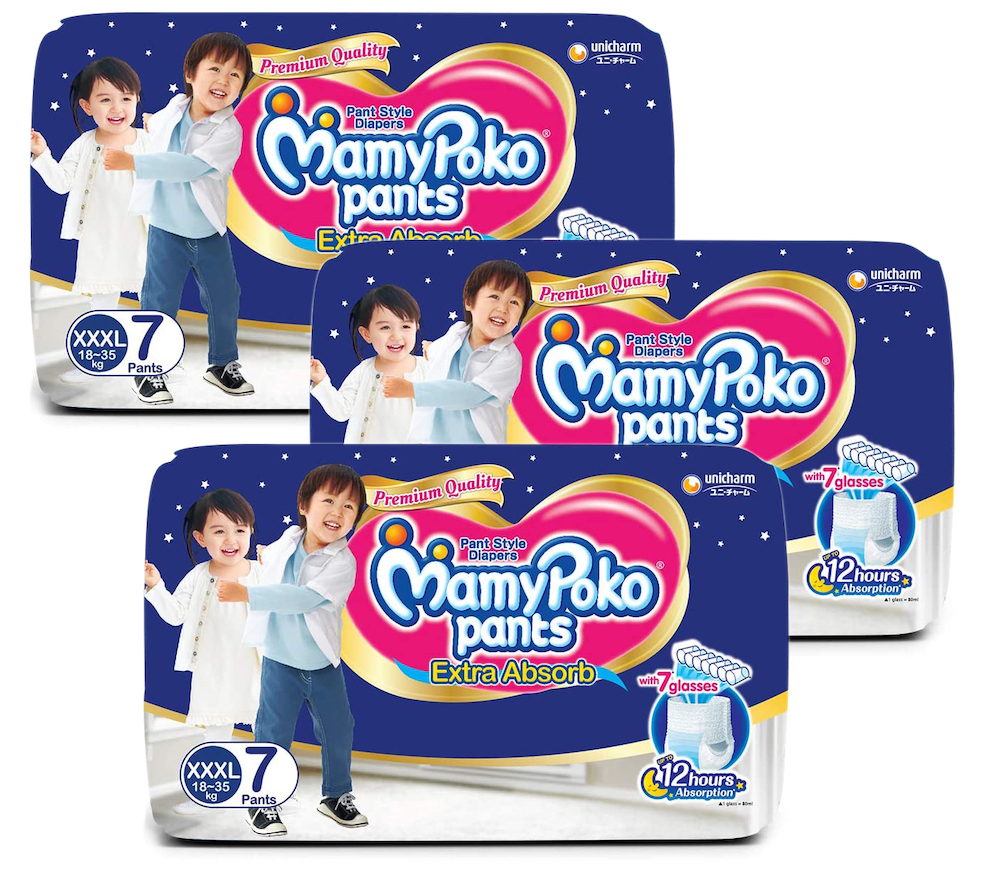 One Time Usable Cotton Mamy Poko Pants XL 36 Pack Diaper, Age Group: 1-2  Years