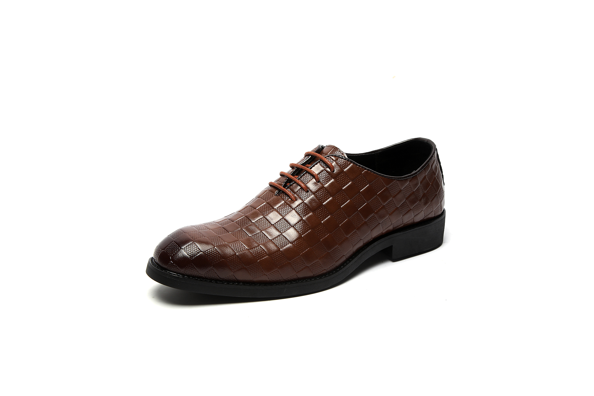 Buteene lattice Formal Leather Shoes For Men EU48 Brown | Wholesale ...