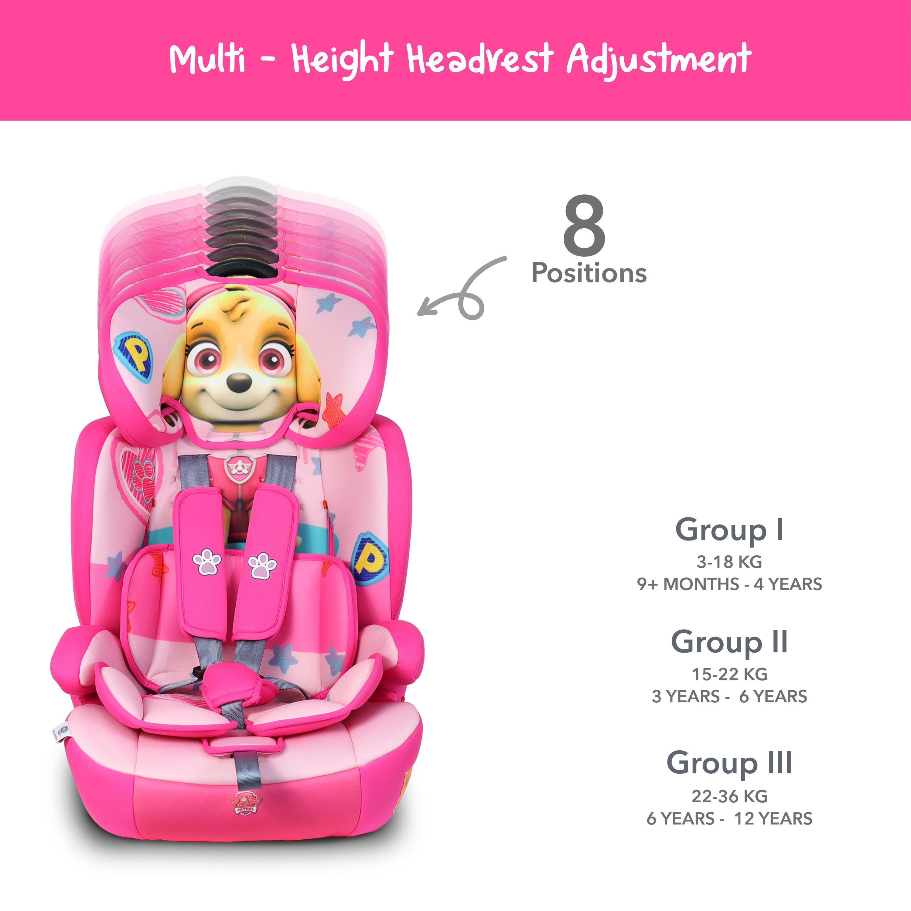 Paw patrol hotsell marshall car seat