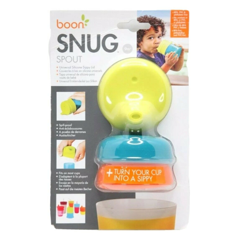 Boon Snug Straw Universal Silicone Sippy Lids 3 Pack Green