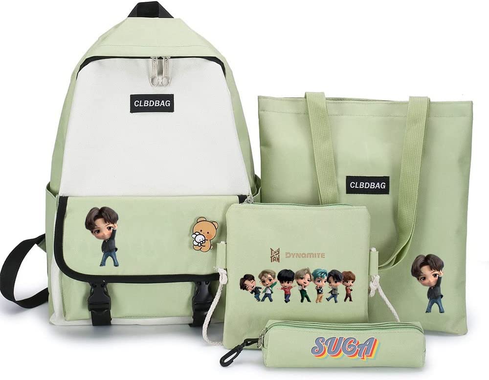 BTS Suga Letter Printed Fashion School Backpack Student Women Men Casual  Backpack Shoulder Bags price in UAE,  UAE