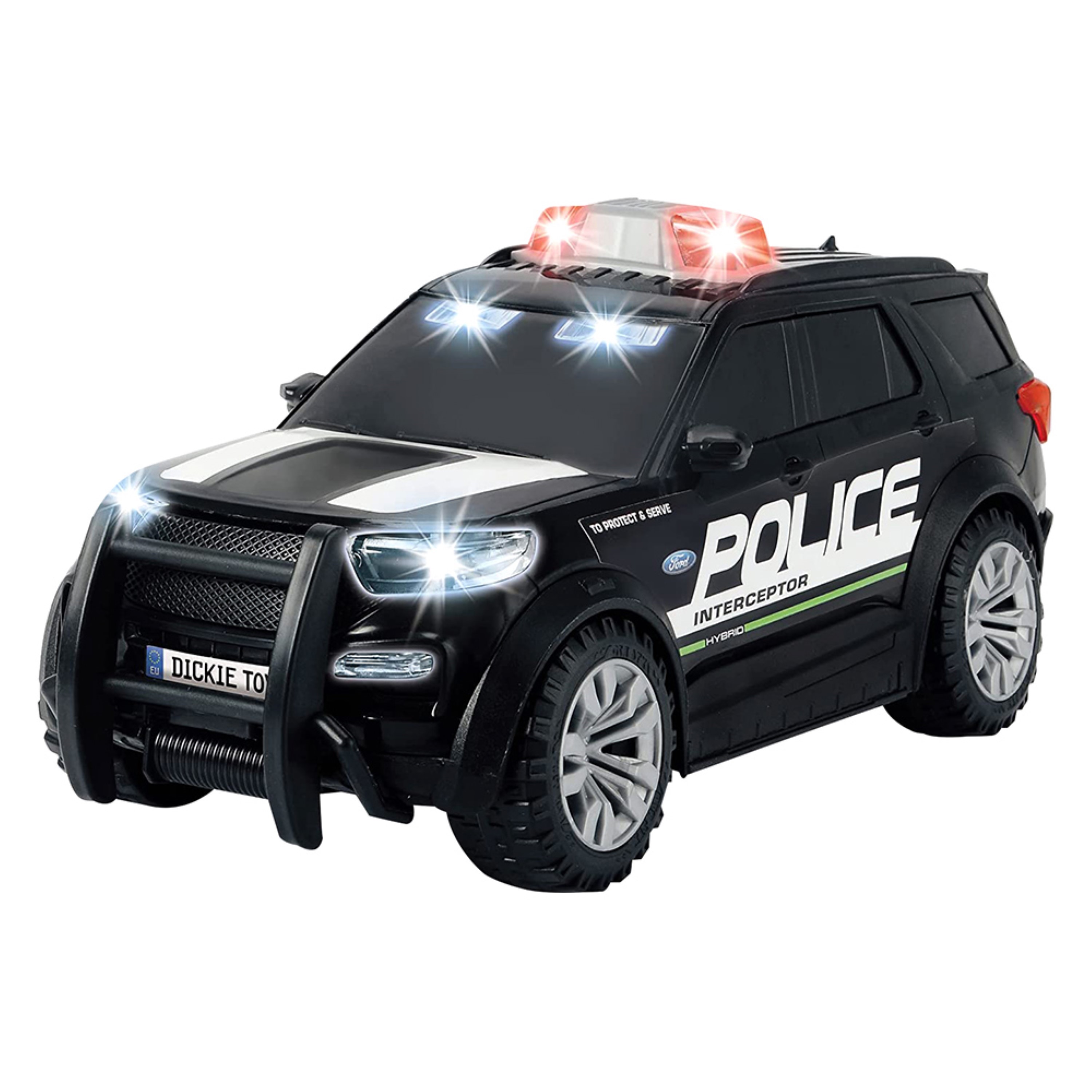 Dickie Police Car with Light and Sound Black 10inch | Wholesale | Tradeling