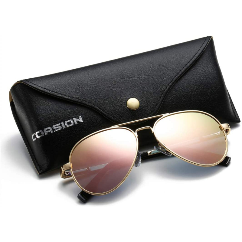 Polarized Aviator Sunglasses for Juniors Small Face Women Men